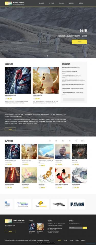 艺术文化企业网站模板