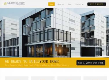 黄色建筑设计网站模板