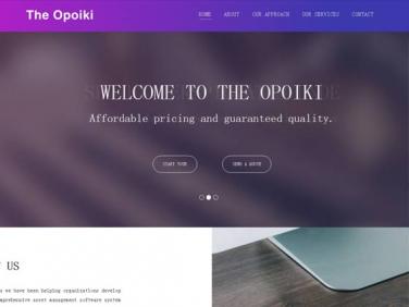 紫色工业设计网站模板